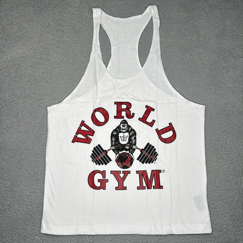 NWOT  Mens L World Gym Training Workout Muscle Tank Shirt.